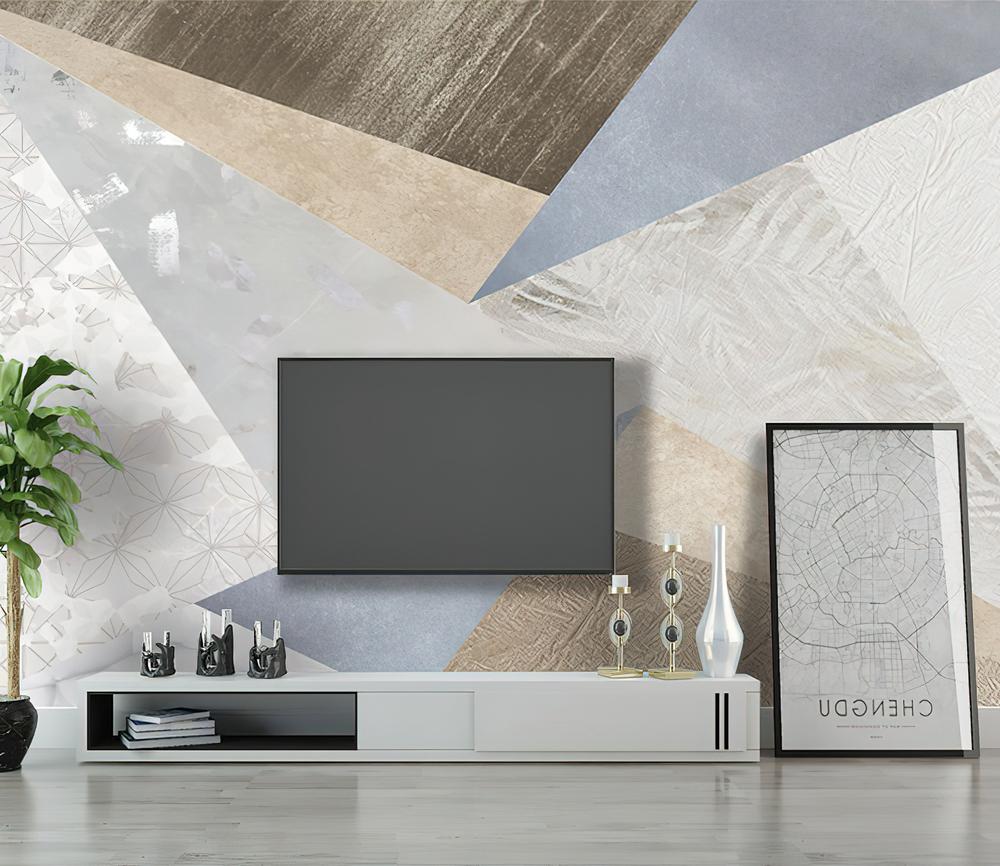 Fototapeta geometryczna kwiatowa szara beżowa
