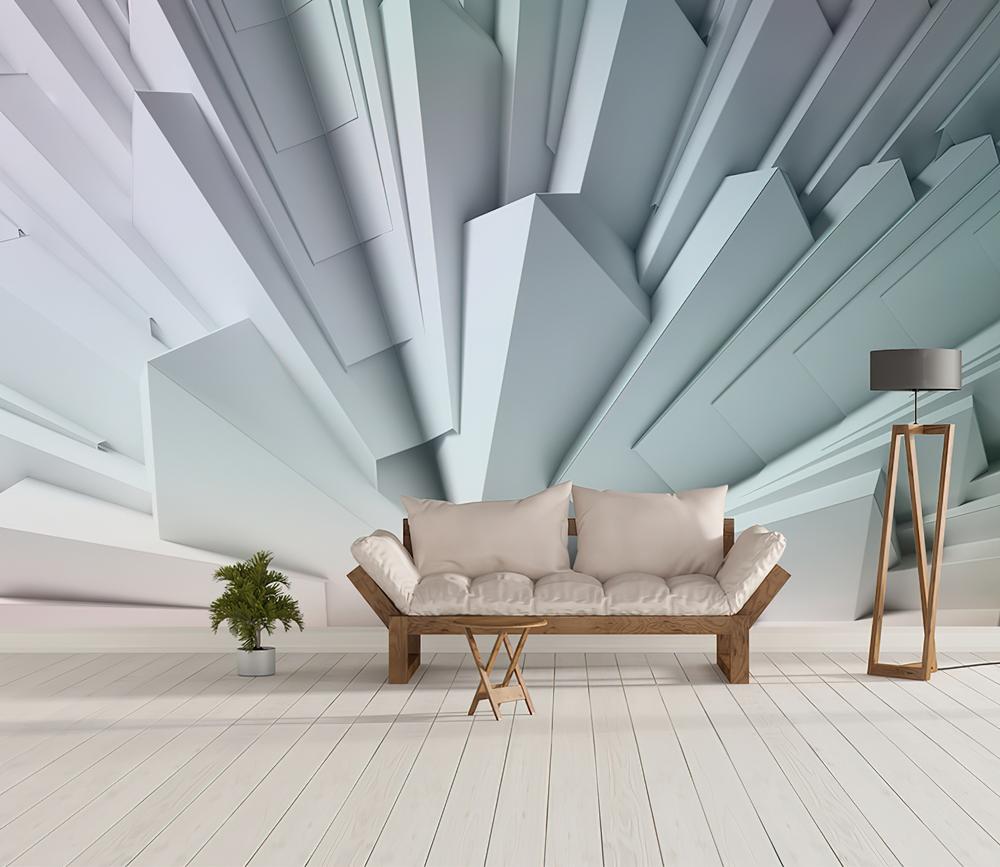 Fototapeta geometryczny 3D lekki