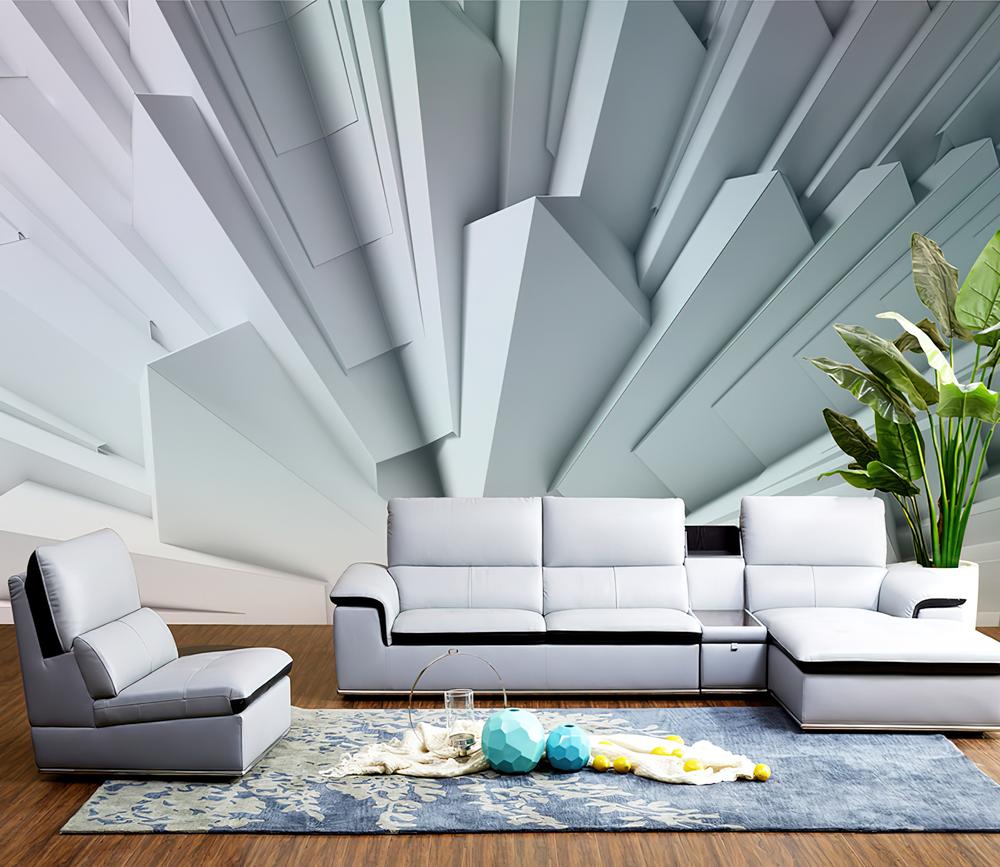 Fototapeta geometryczny 3D lekki