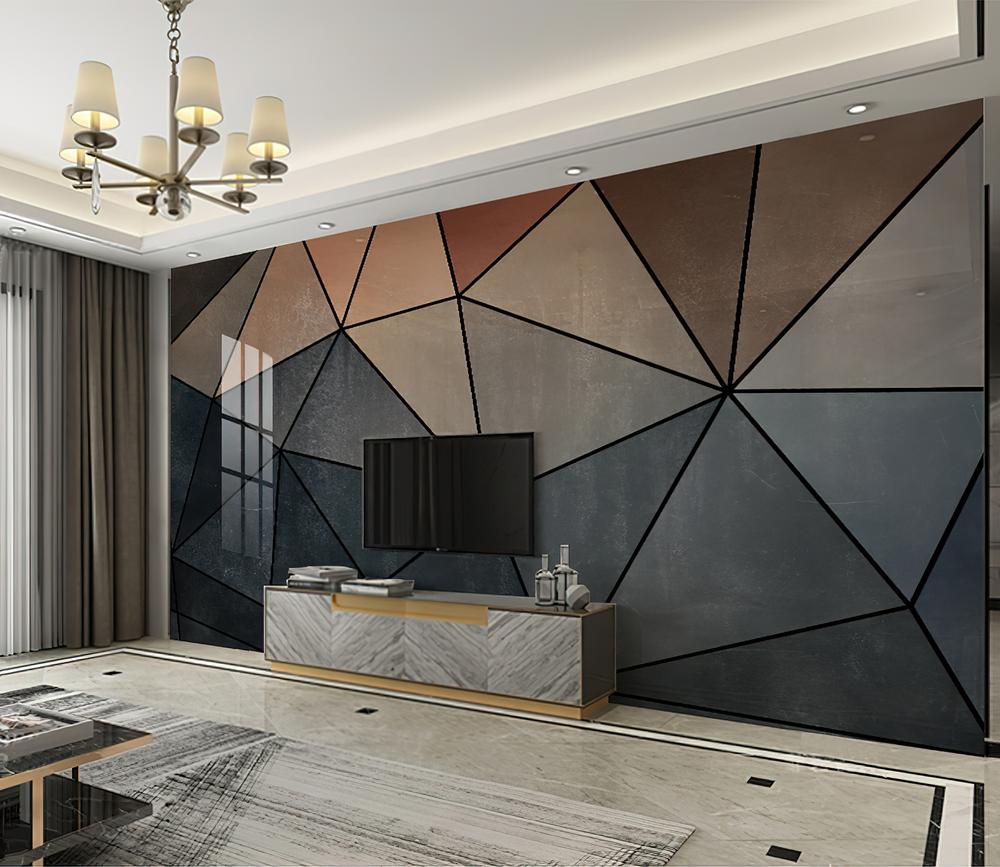 Fototapeta geometryczny wzór niebieski szary