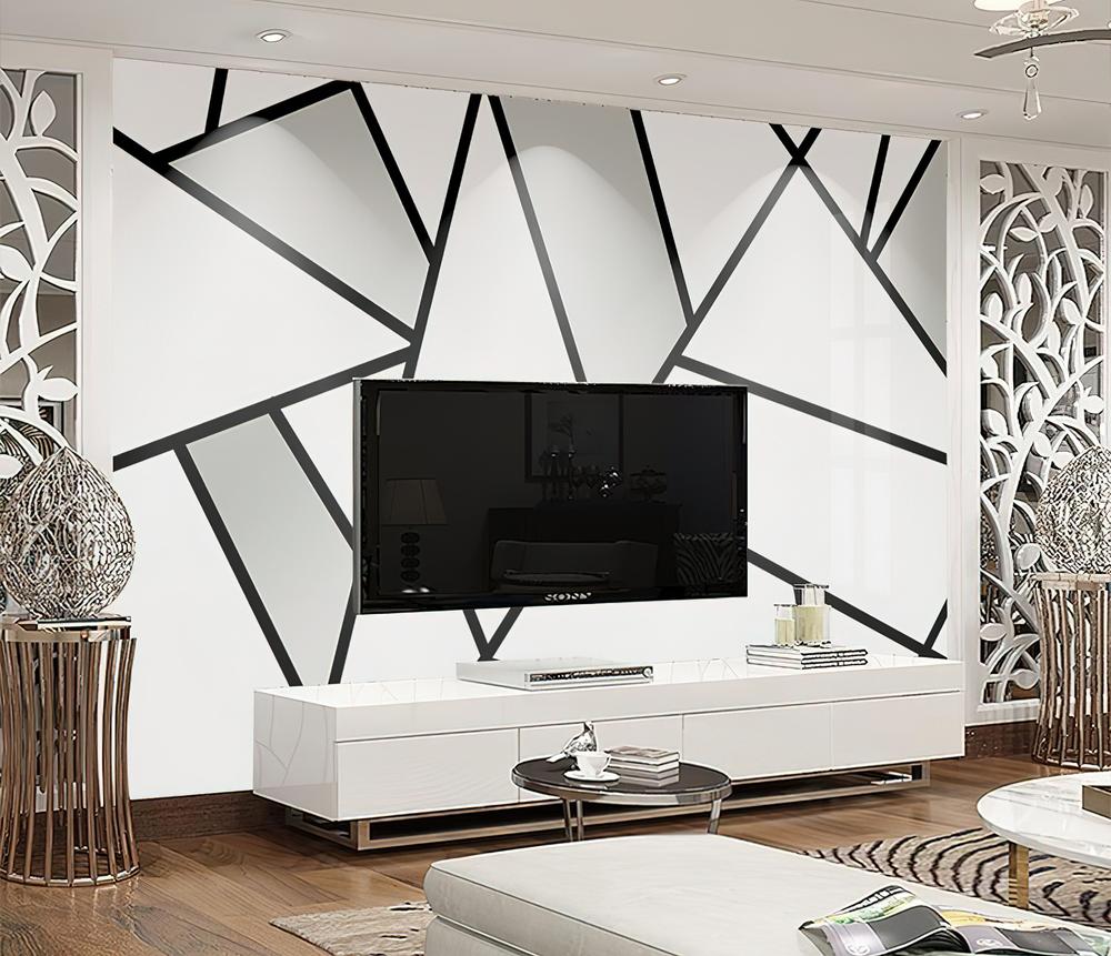 Fototapeta geometryczna czarno-biała