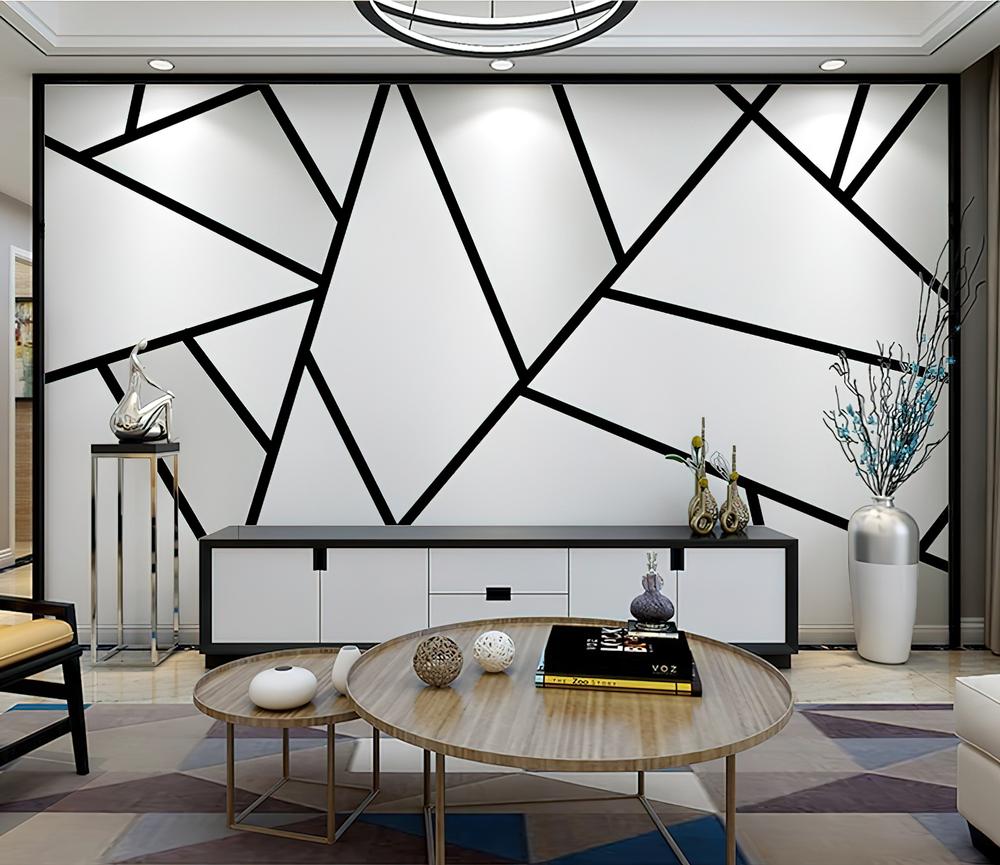 Fototapeta geometryczna czarno-biała