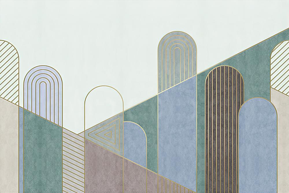Fototapeta geometria pastelowa