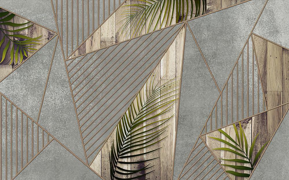 Fototapeta geometryczne szarne brązowe