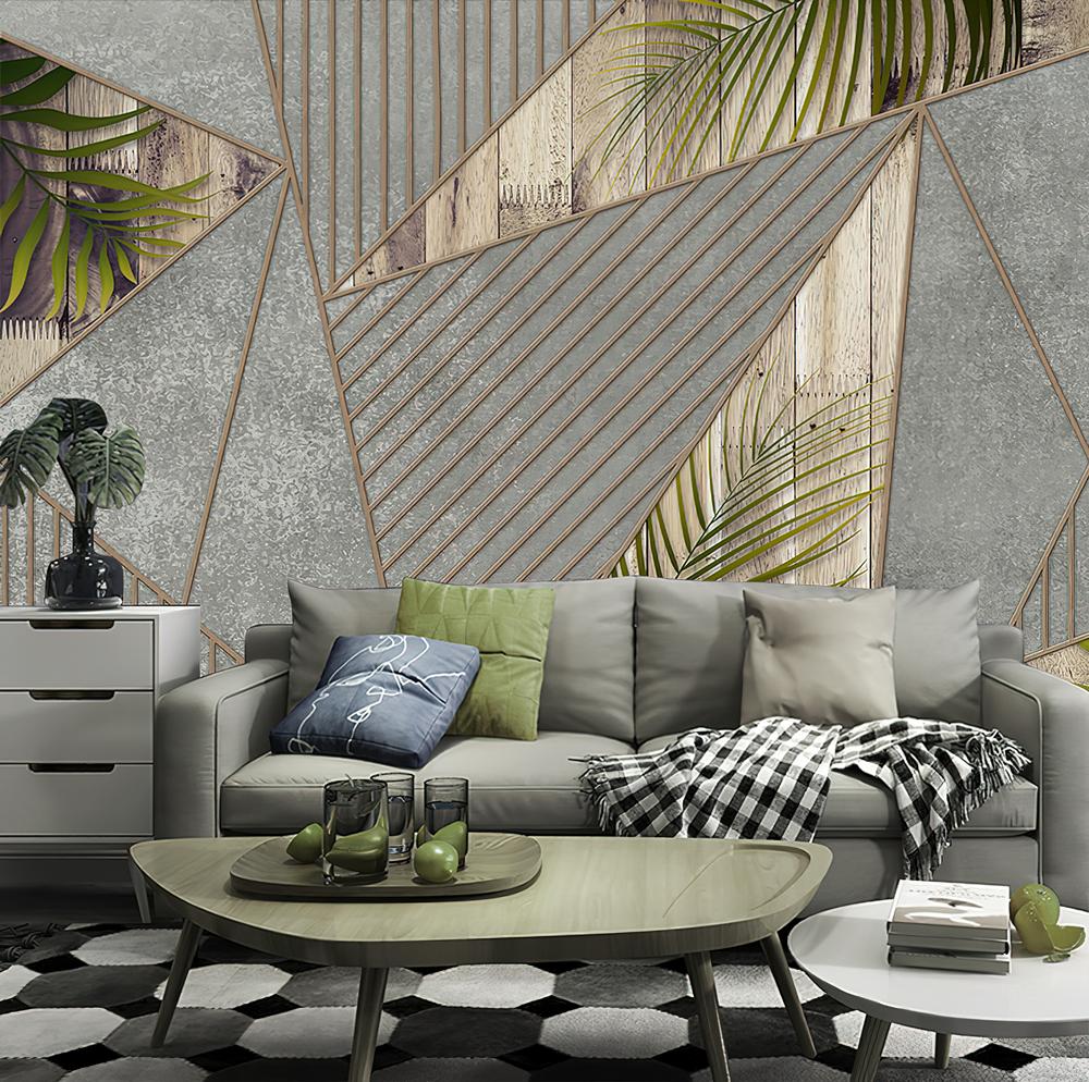 Fototapeta geometryczne szarne brązowe