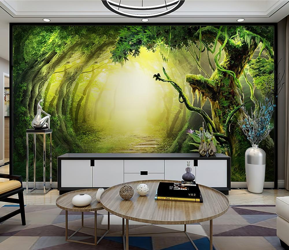 Fototapeta magiczny las zielony
