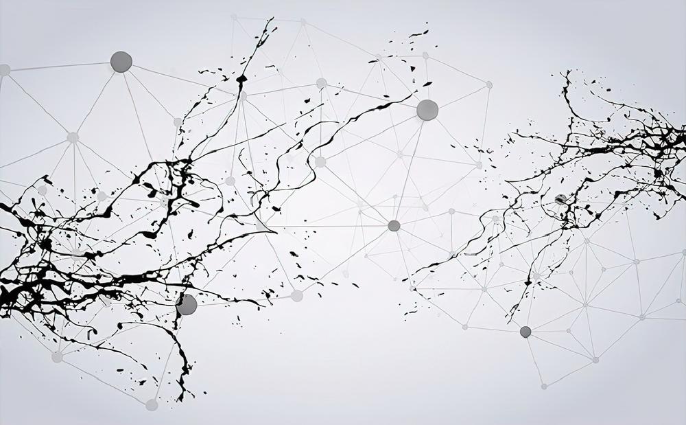Fototapeta dynamiczne czarne białe sploty