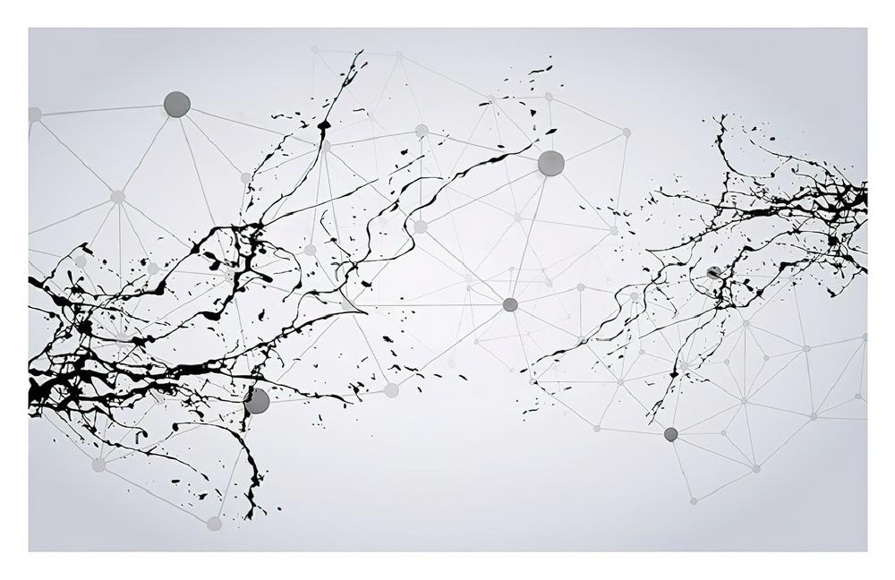 Fototapeta dynamiczne czarne białe sploty