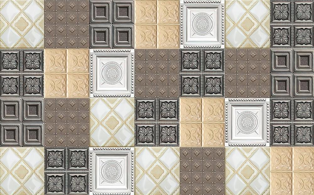 Fototapeta kolażu geometrycznego neutralne kolory