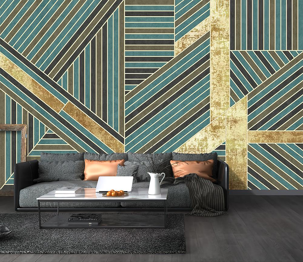 Fototapeta geometryczna turkusowa
