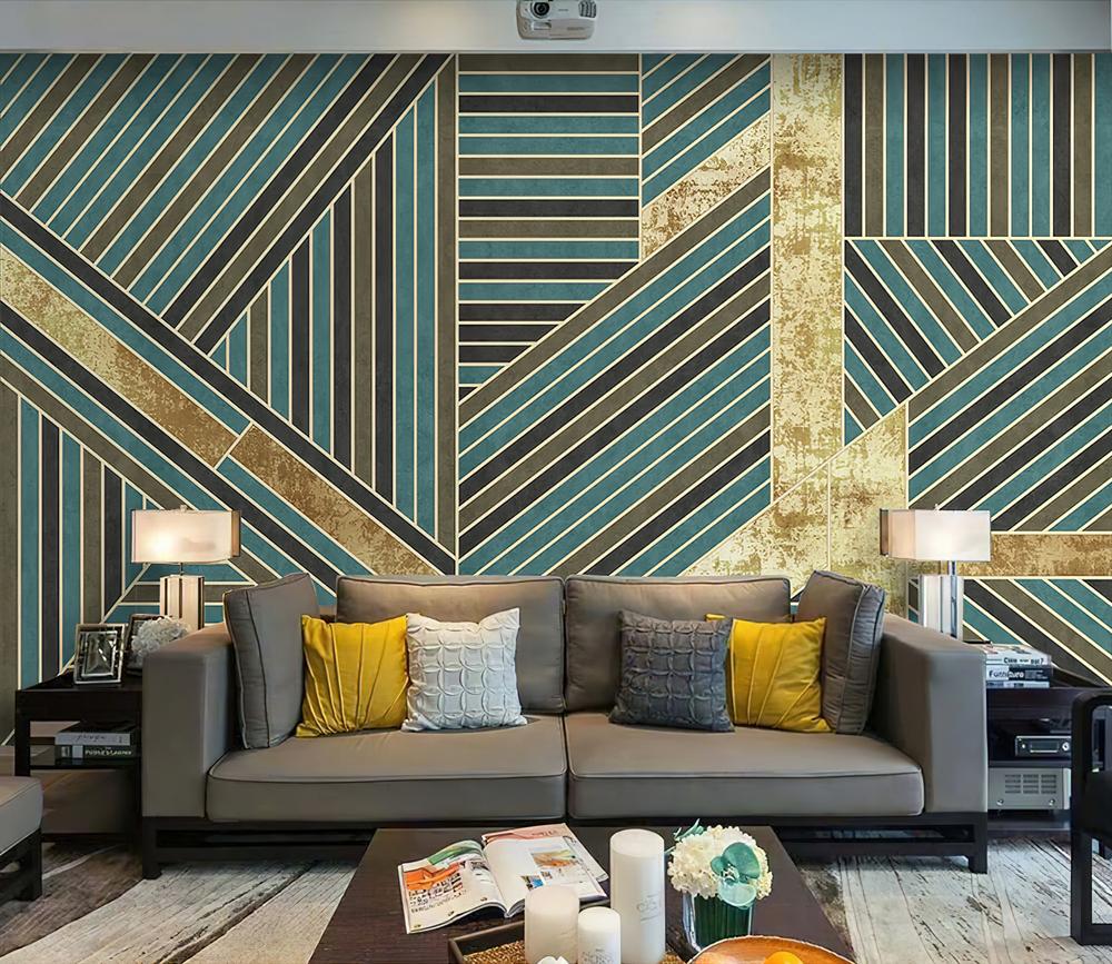 Fototapeta geometryczna turkusowa