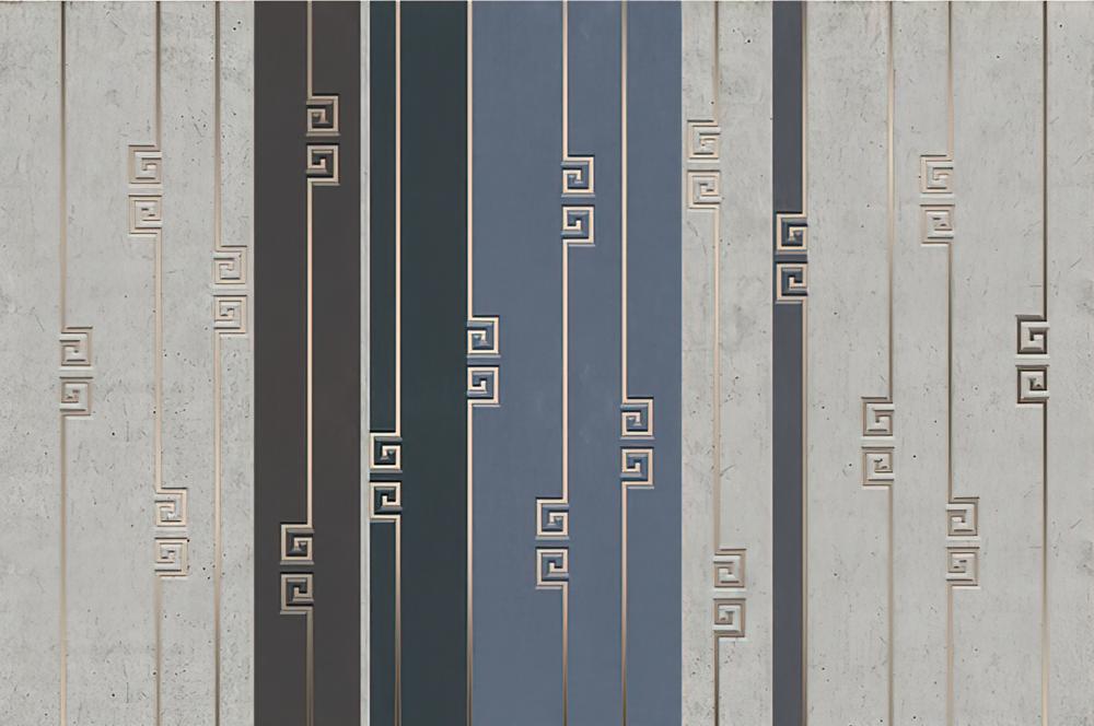 Fototapeta spiralne wzory geometryczne niebiesko-szare