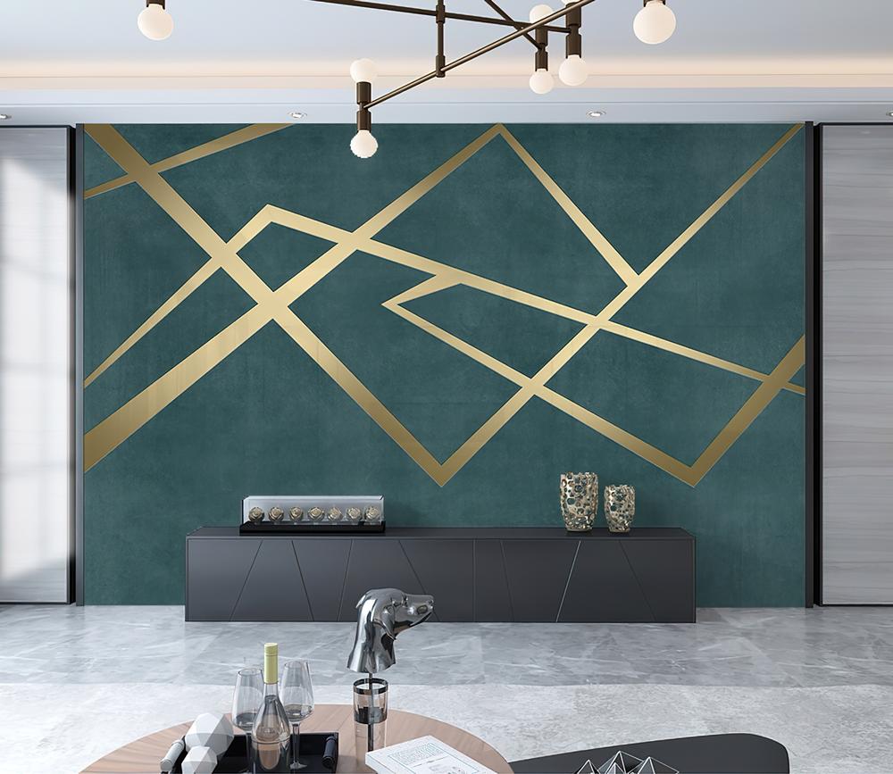 Fototapeta geometryczny ciemny pok