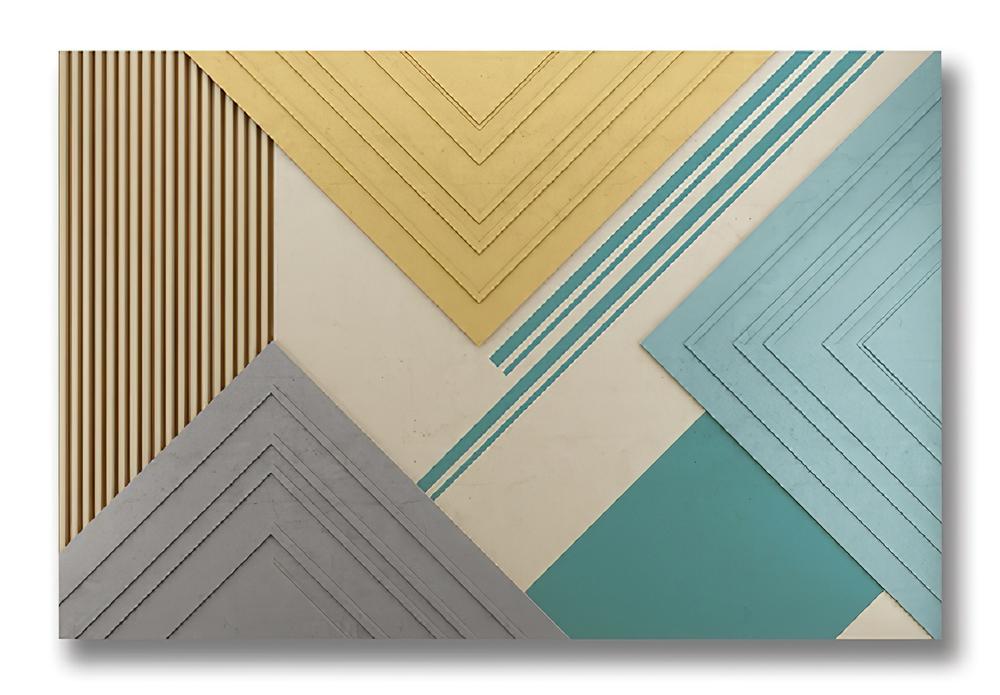 Fototapeta geometryczna złoto-szara latawiec