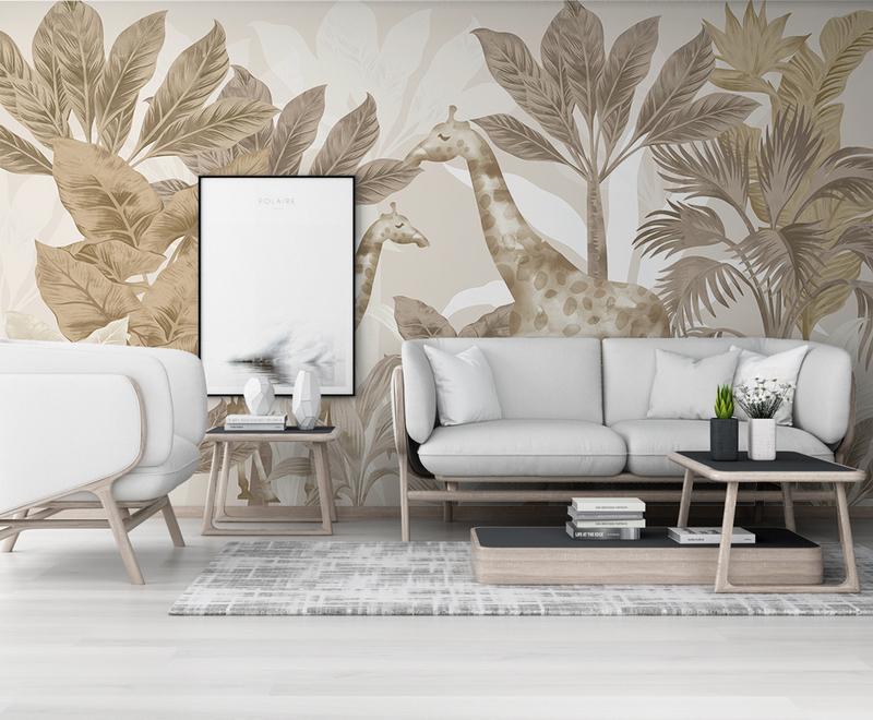 Fototapeta girafa liście