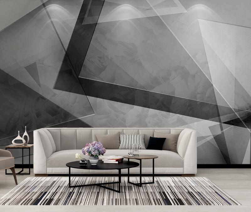 Fototapeta geometryczna czarno-biała