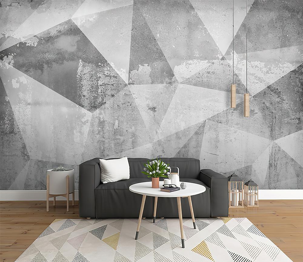 Fototapeta geometryczny szary biały