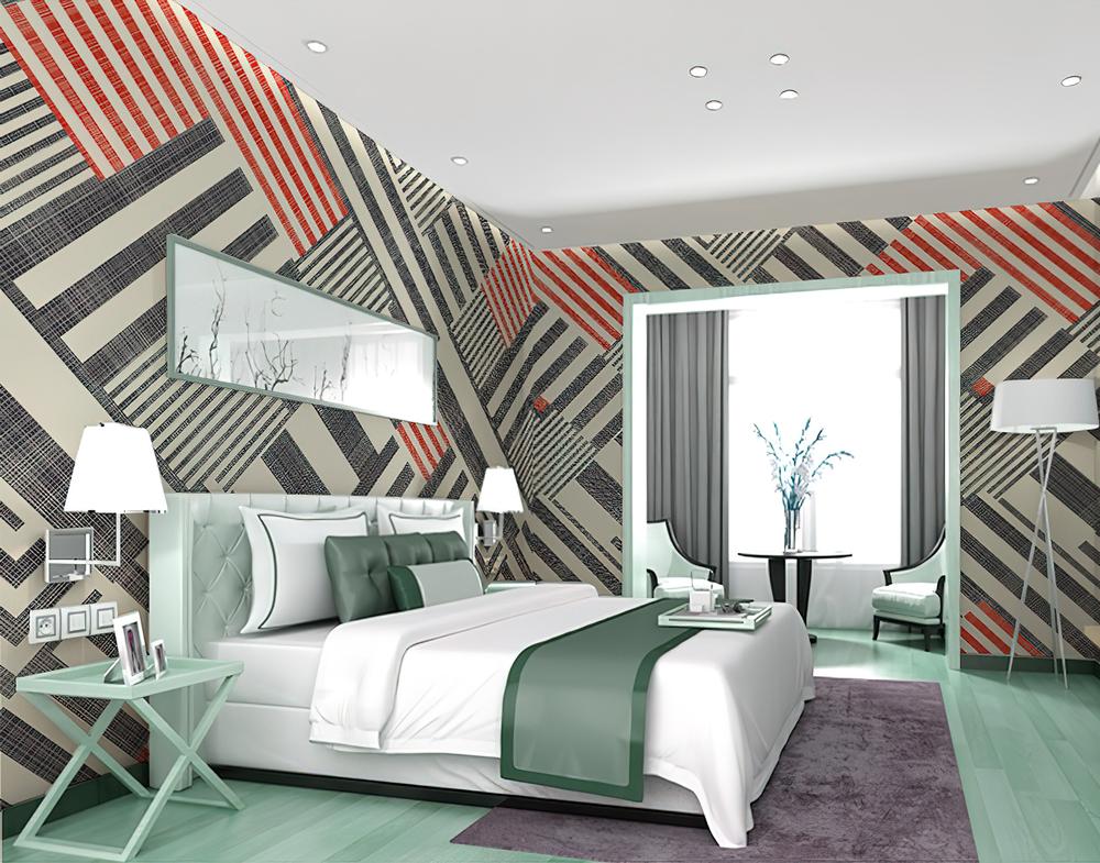Fototapeta geometryczne czarne i czerwone