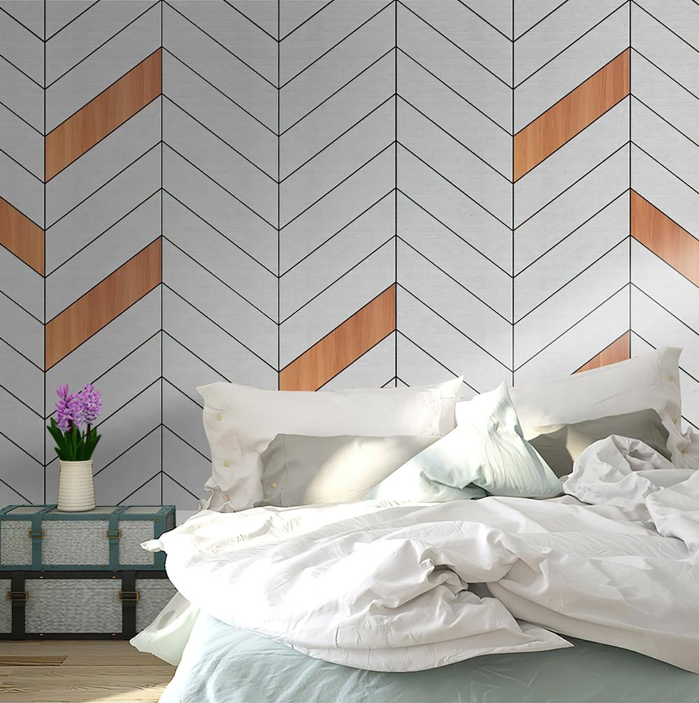 Fototapeta geometria biało-brązowa