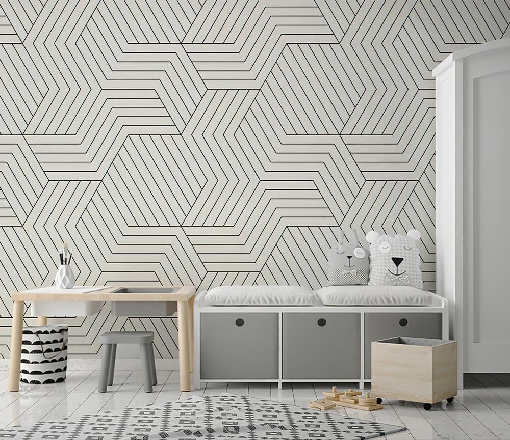 Fototapeta linie diagonale czarnobiała