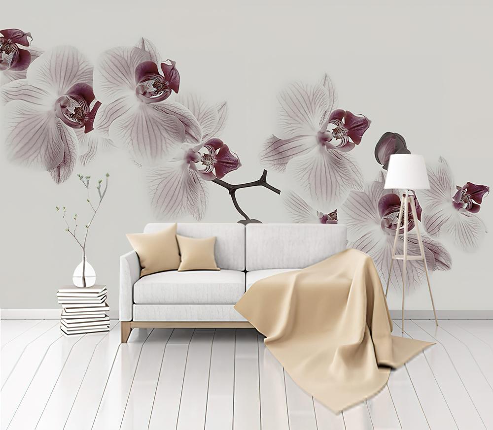 Fototapeta orchidea białe lila
