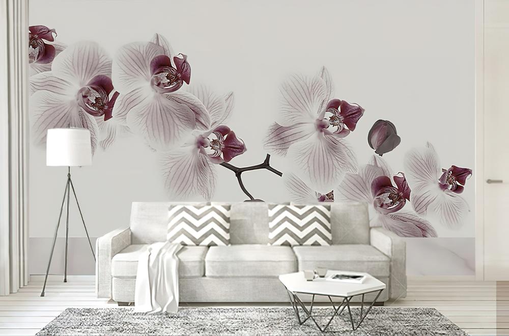 Fototapeta orchidea białe lila