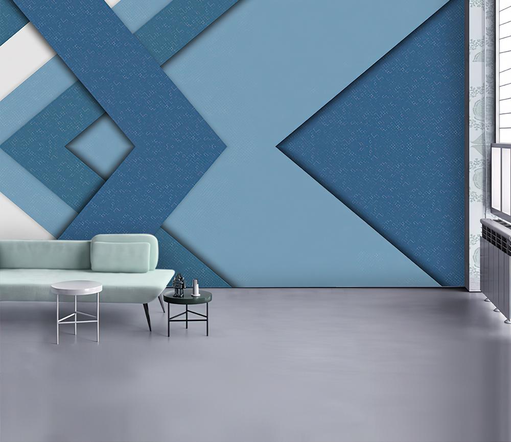 Fototapeta geometryczna niebieska