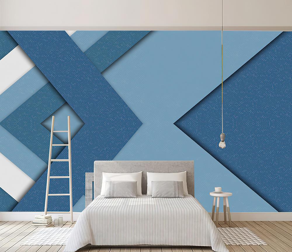 Fototapeta geometryczna niebieska