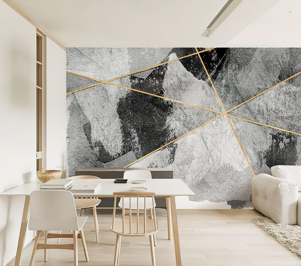 Fototapeta geometryczny złotowy