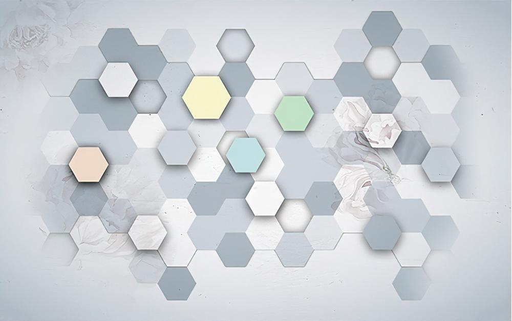 Fototapeta geometryczna niebieska