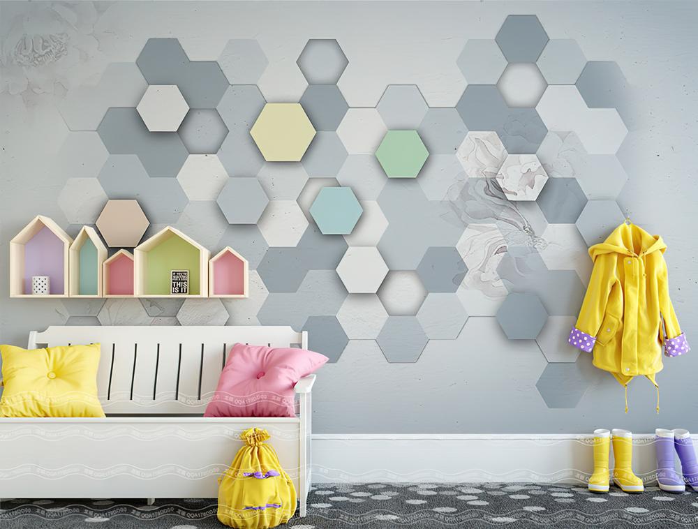 Fototapeta geometryczna niebieska