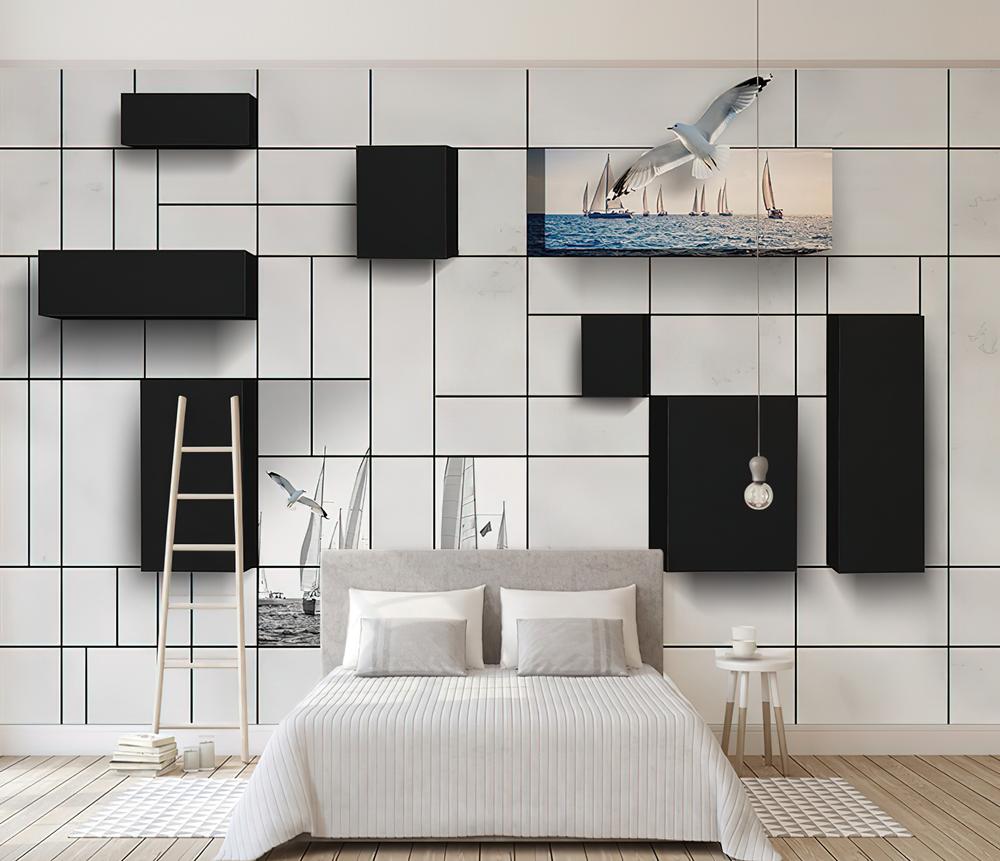Fototapeta geometryczna morska niebieska
