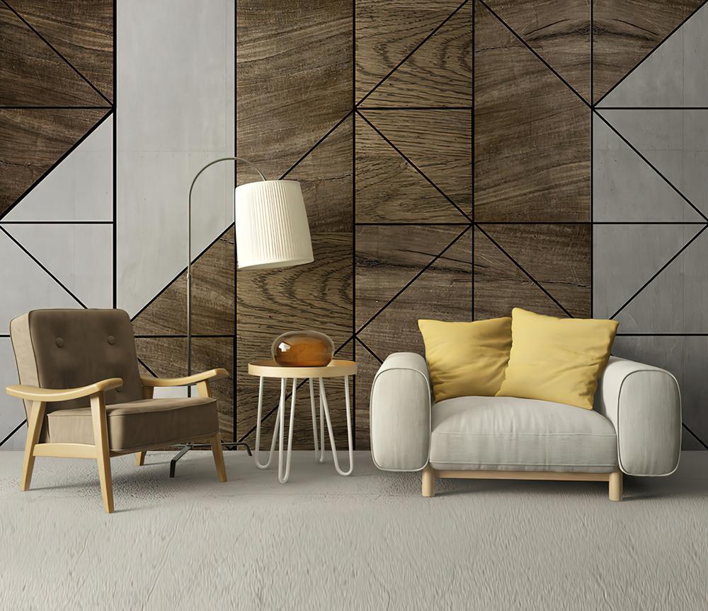 Fototapeta geometryczna drewniana