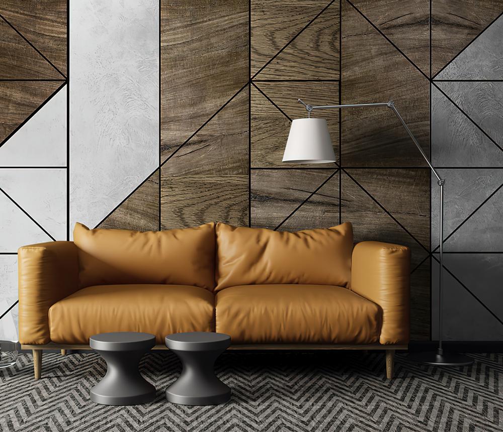 Fototapeta geometryczna drewniana