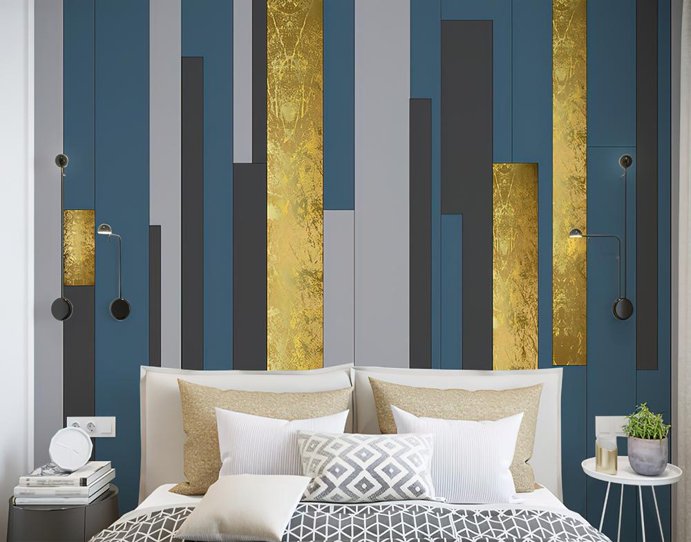 Fototapeta geometria stokowa niebieska