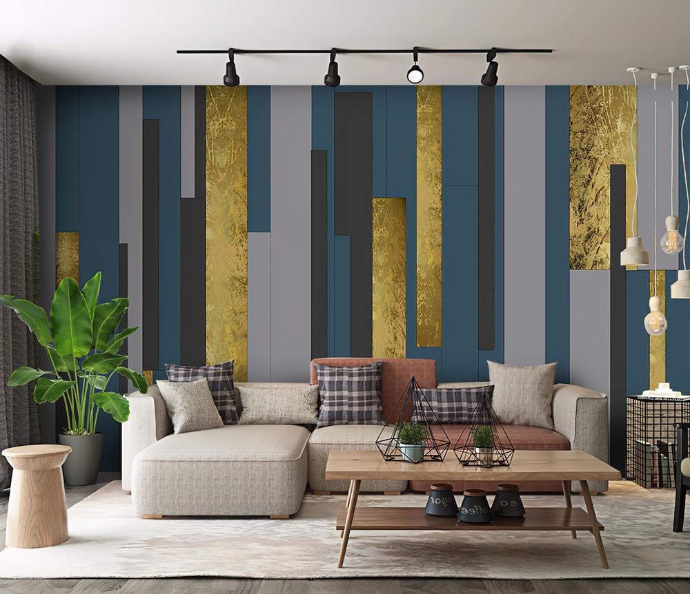 Fototapeta geometria stokowa niebieska