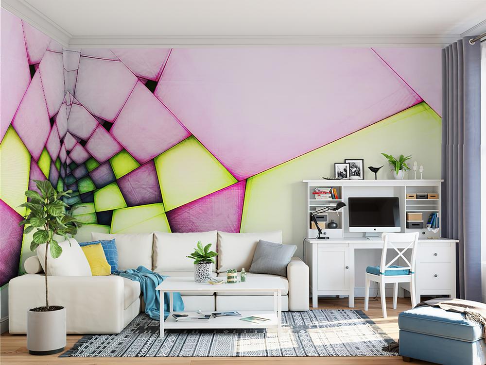 Fototapeta geometryczna kolorowa 3D