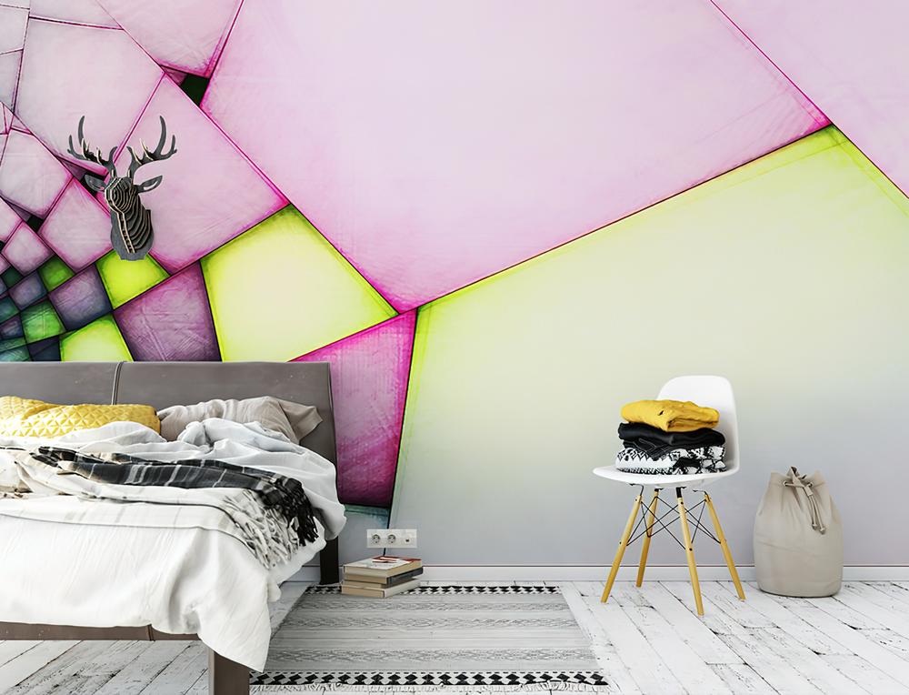 Fototapeta geometryczna kolorowa 3D