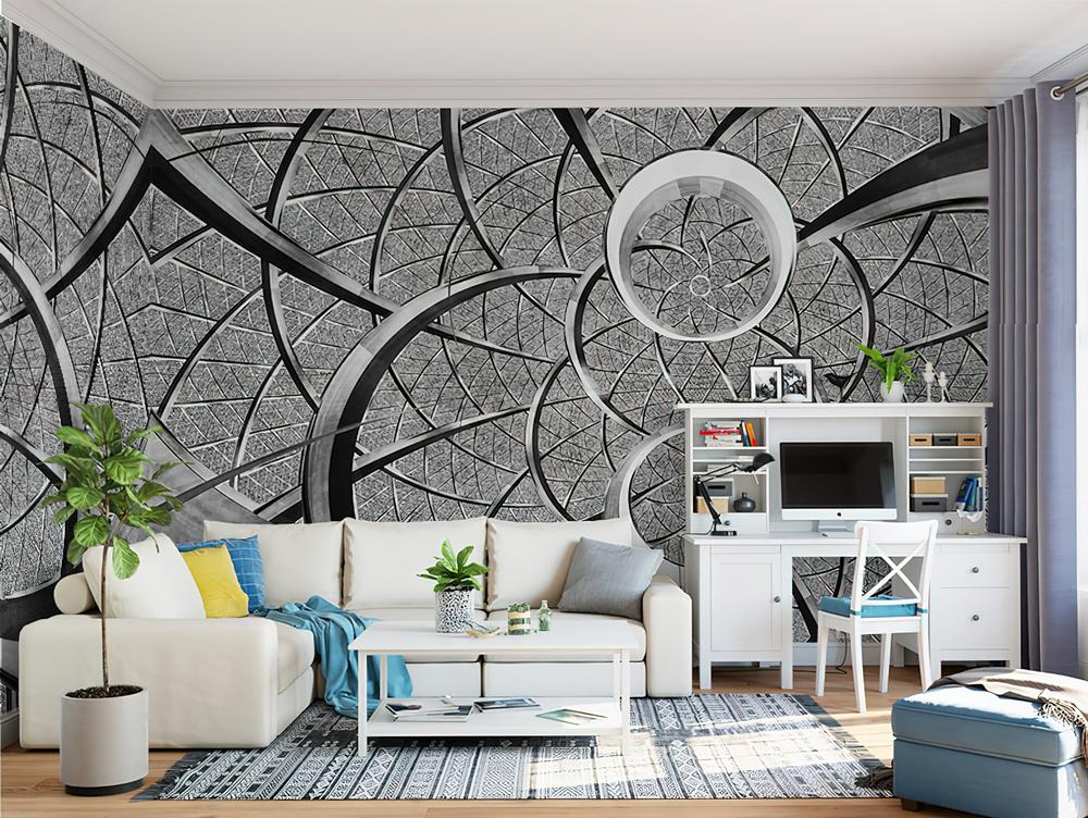 Fototapeta geometryczna czarno-biała