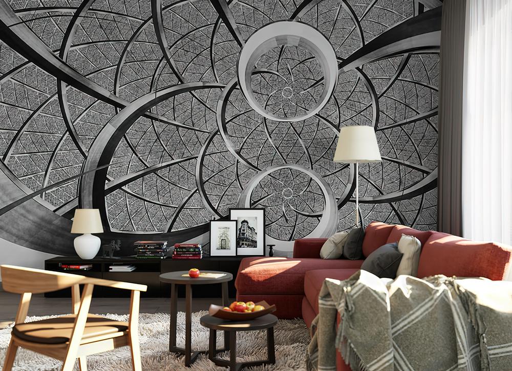 Fototapeta geometryczna czarno-biała