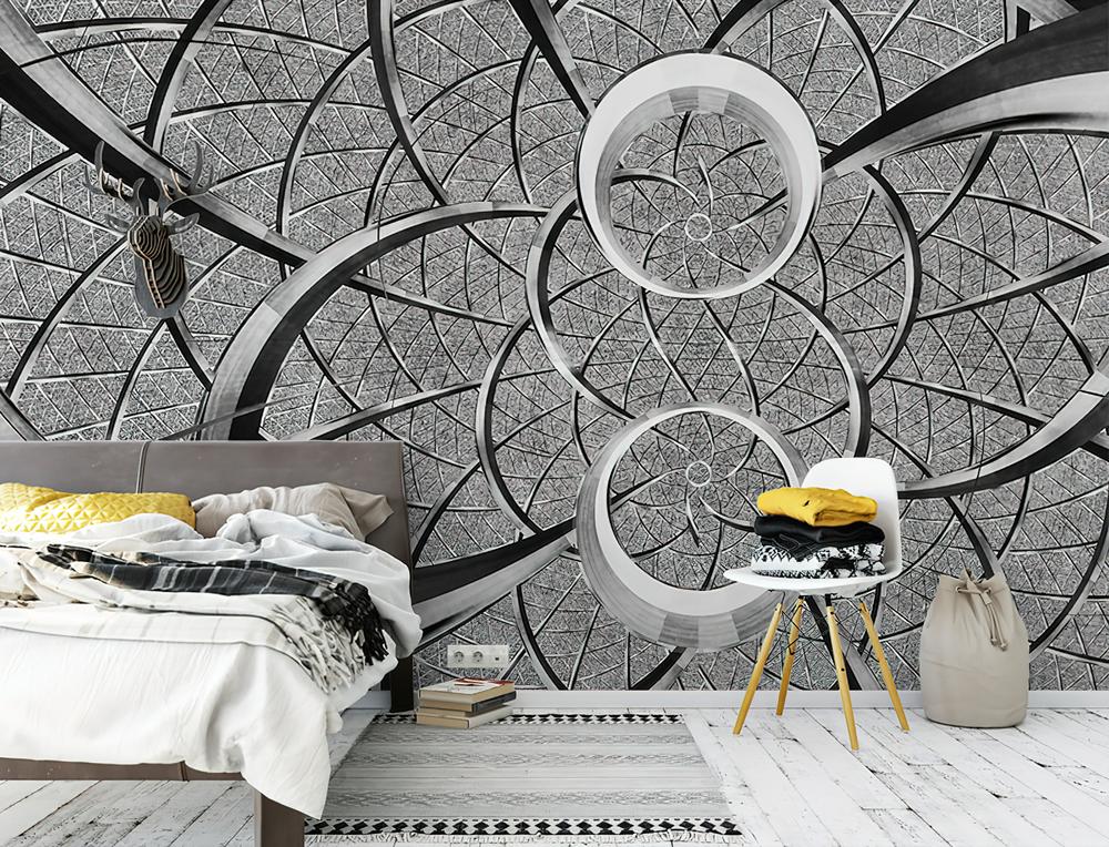 Fototapeta geometryczna czarno-biała