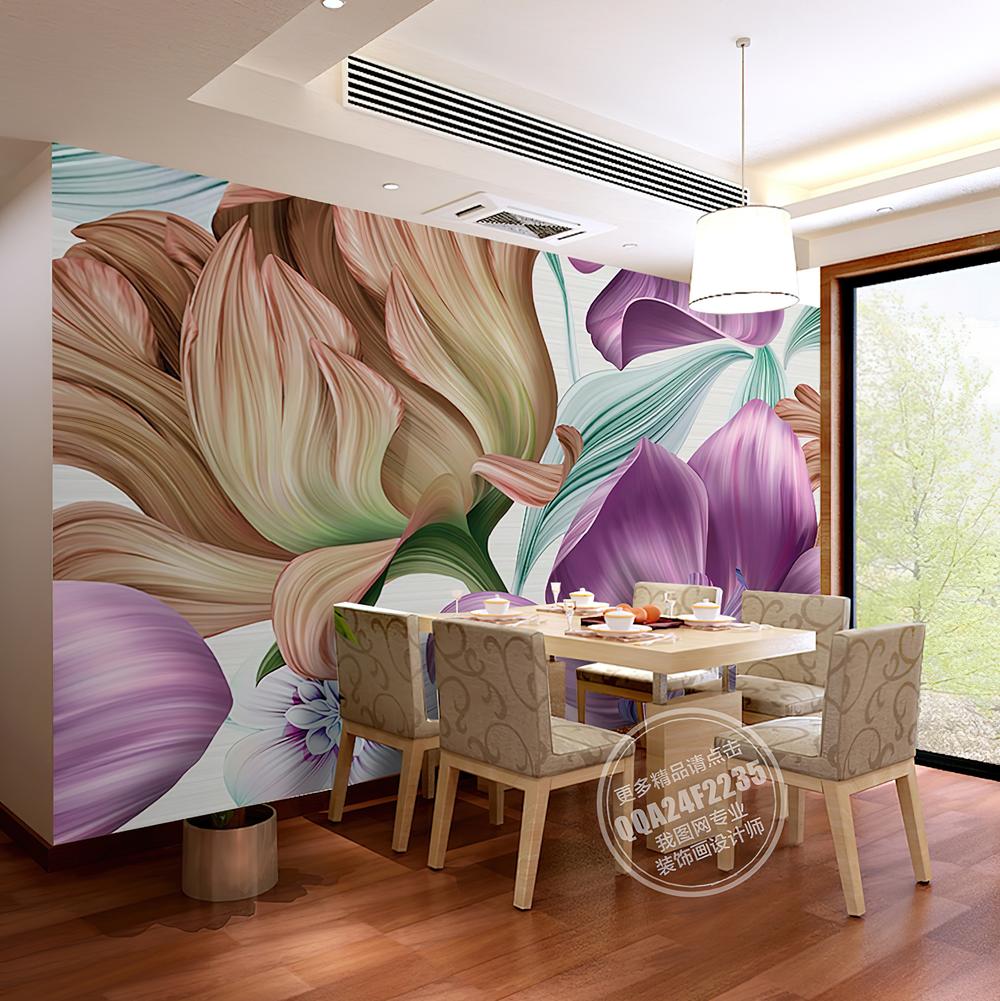 Fototapeta kwiaty fioletowo pomarańczowe