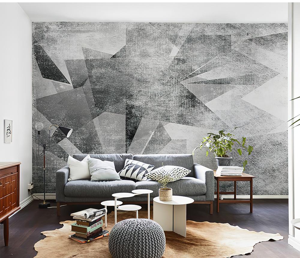Fototapeta geometryczny biały-szary