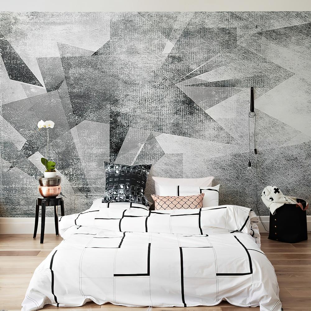 Fototapeta geometryczny biały-szary