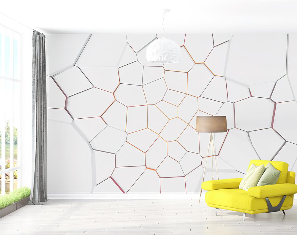Fototapeta geometryczna pomarańczowa brązowa