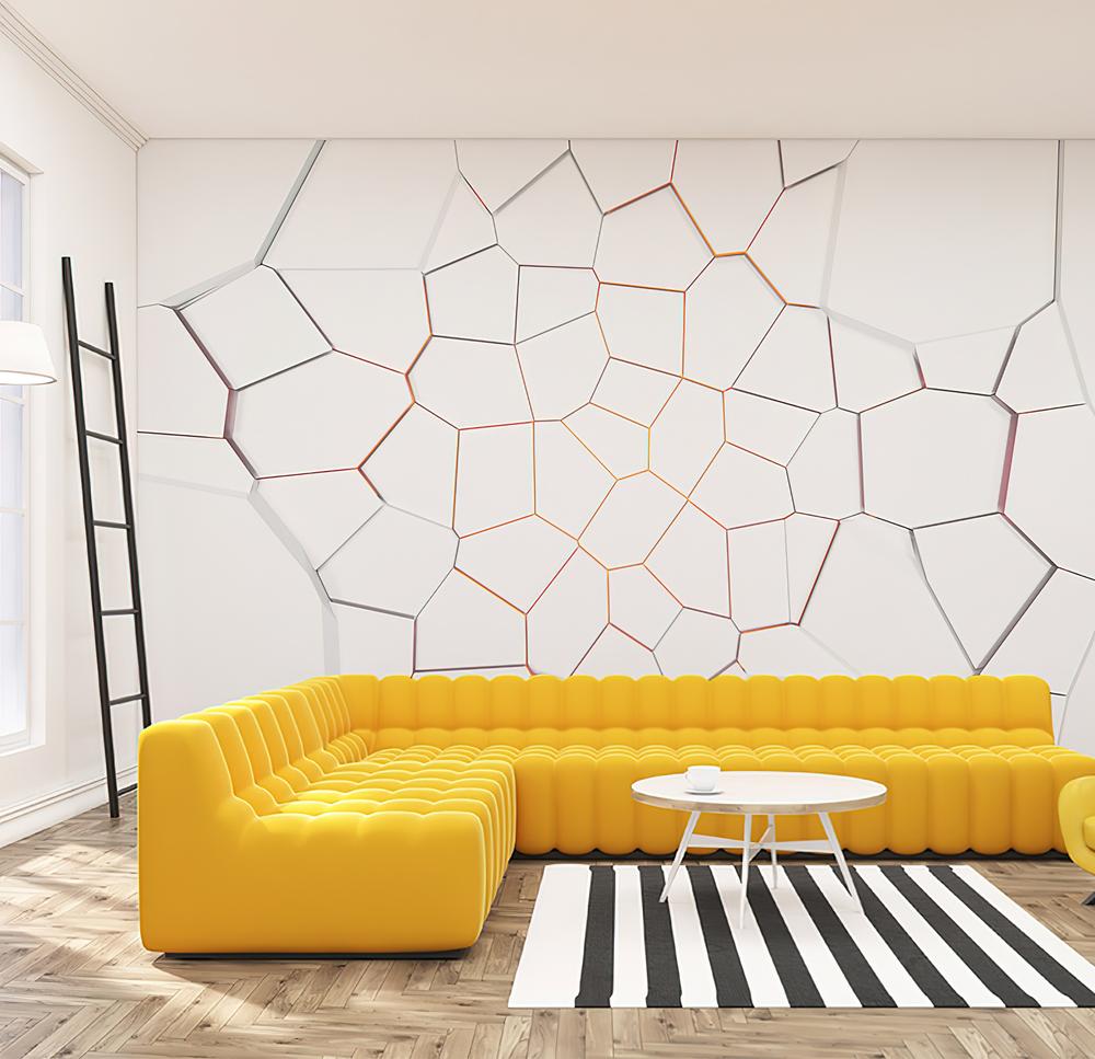 Fototapeta geometryczna pomarańczowa brązowa