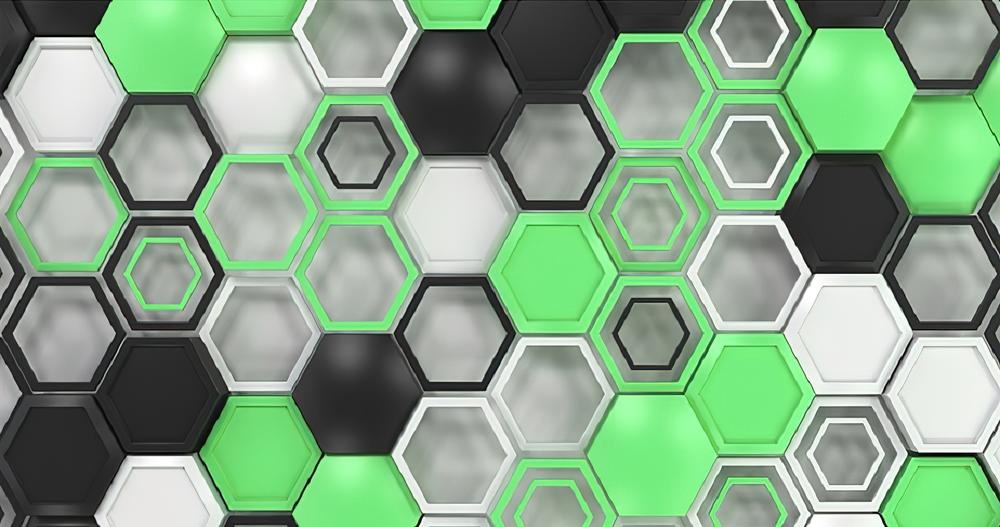 Fototapeta geometryczna zielona