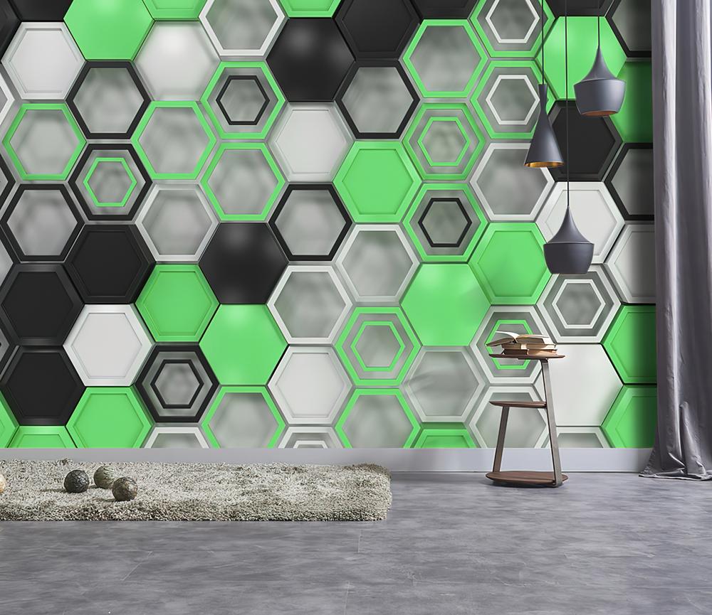 Fototapeta geometryczna zielona