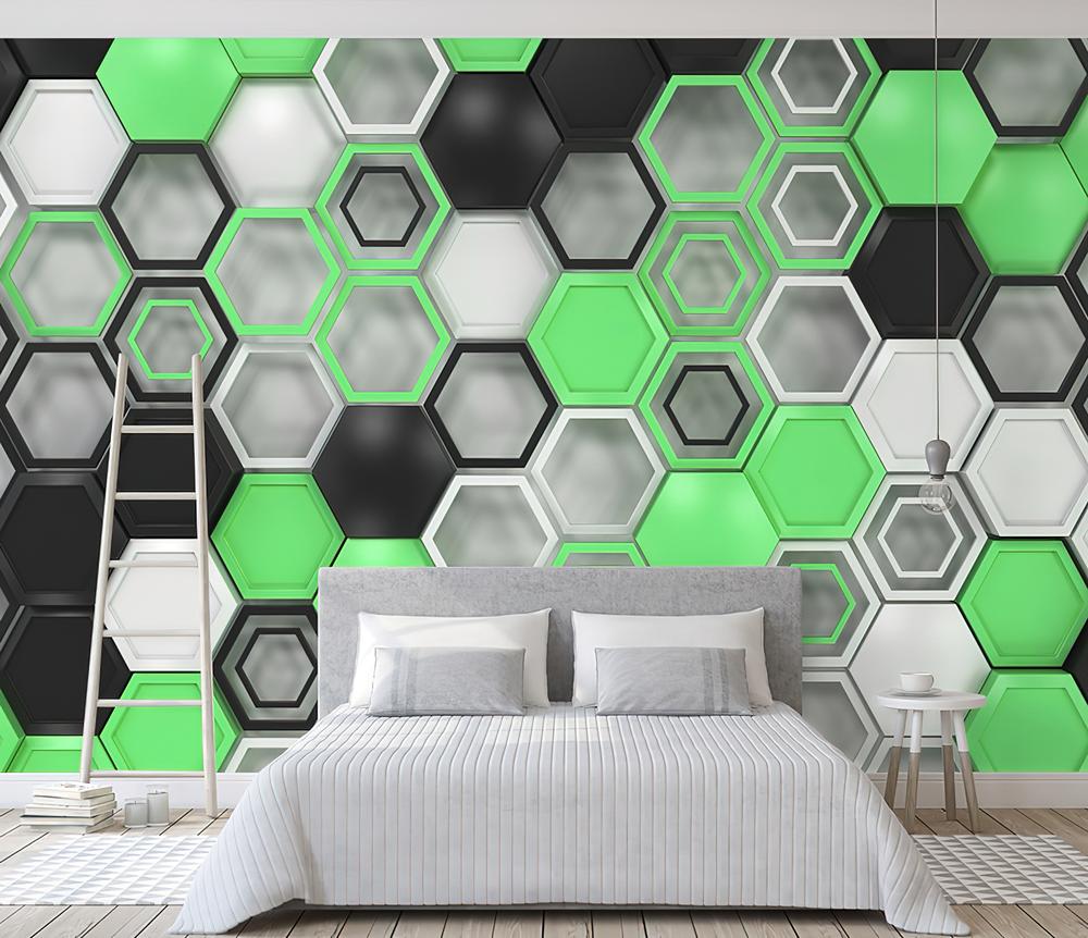 Fototapeta geometryczna zielona
