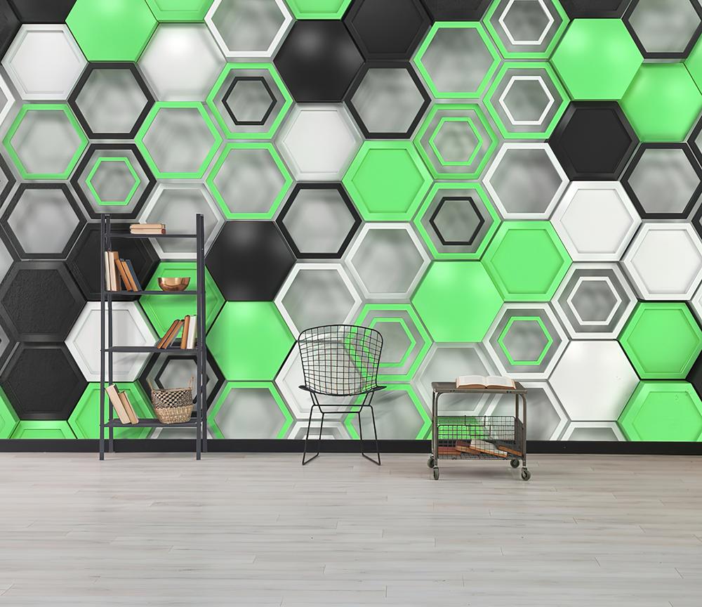 Fototapeta geometryczna zielona